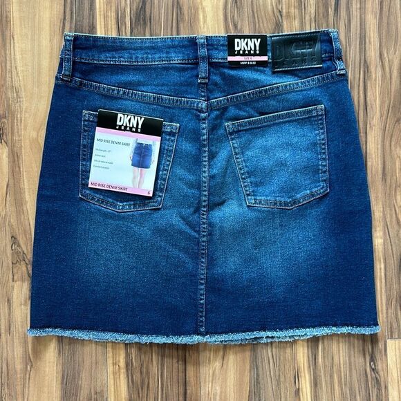 NEW DKNY Mid Rise Denim Skirt - Picture 7 of 7